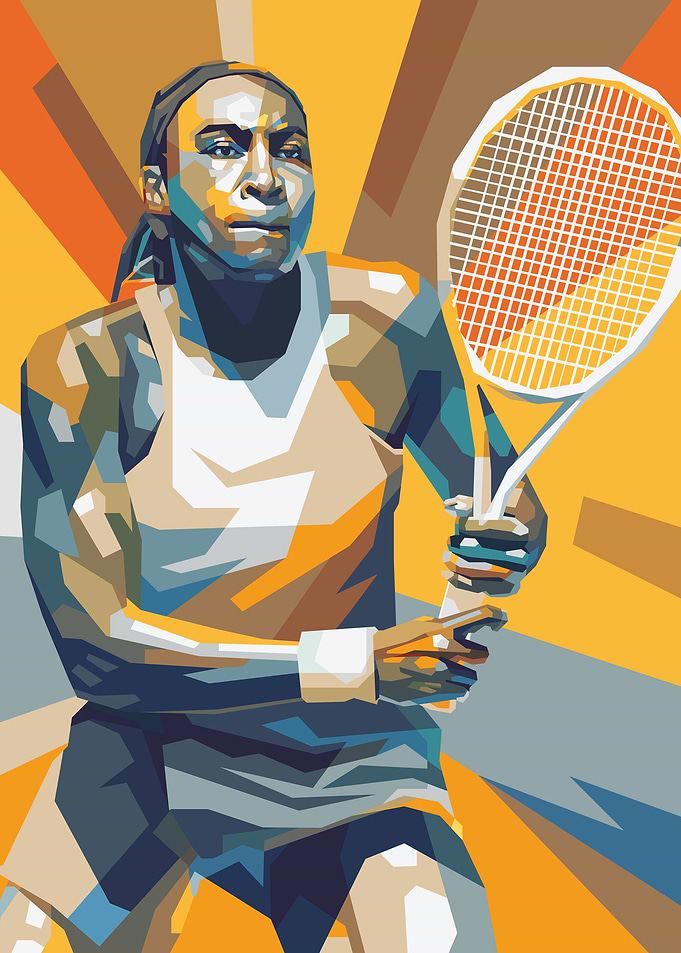 Coco Gauff in Pop Art Style