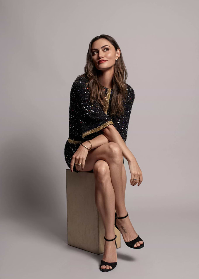 phoebe tonkin in Sequin Dress Posing
