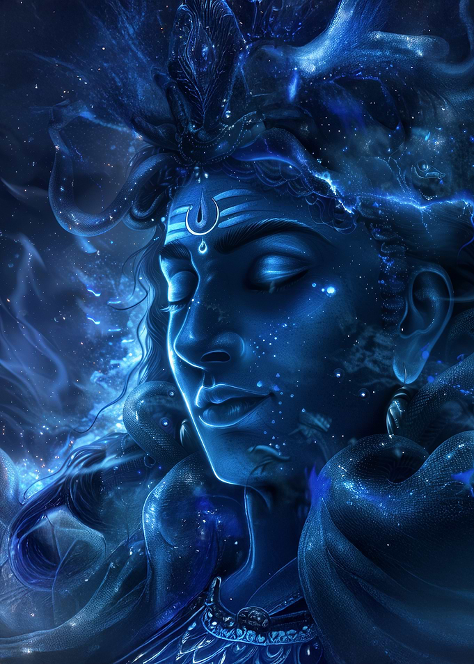 Lord Shiva Portrait Cosmic Deity