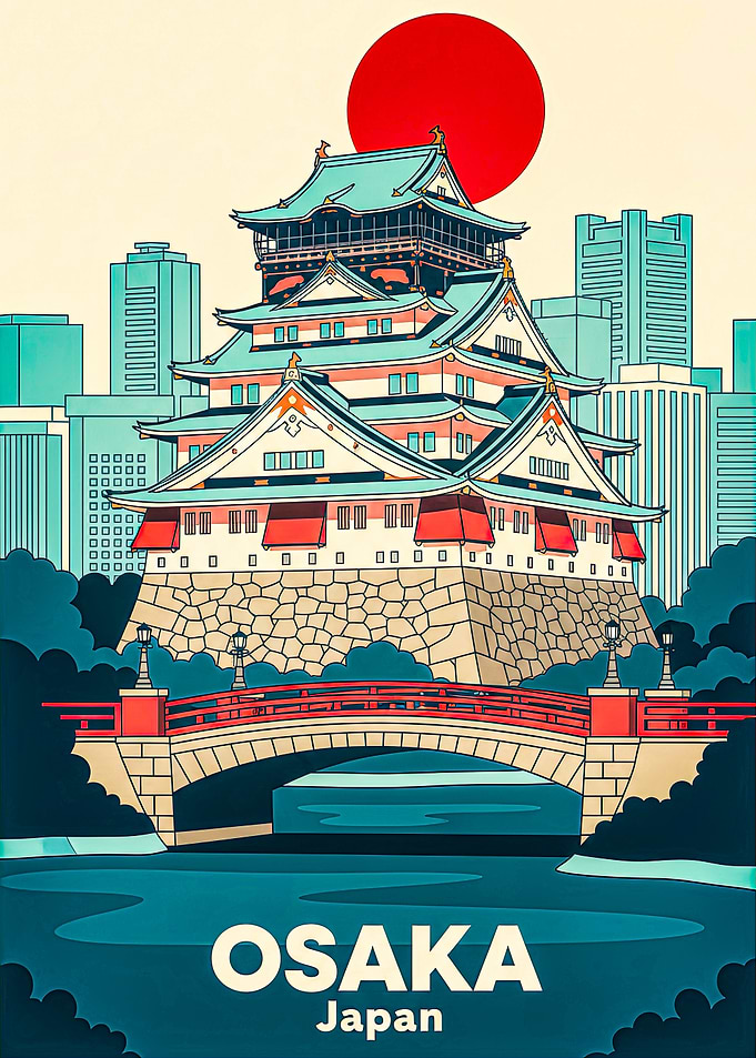 Osaka Castle and Cityscape
