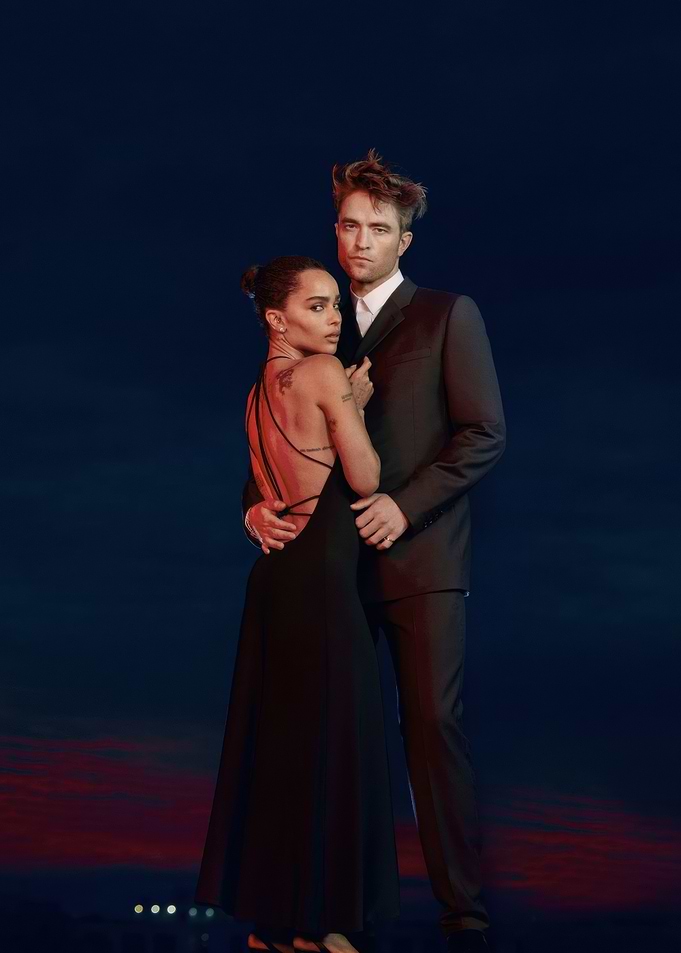 Robert Pattinson and Zoë Kravitz in formal wear