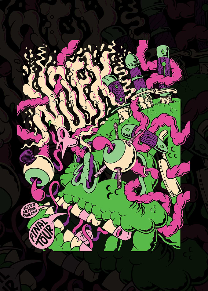 NOFX Psychedelic Punk Tour Illustration