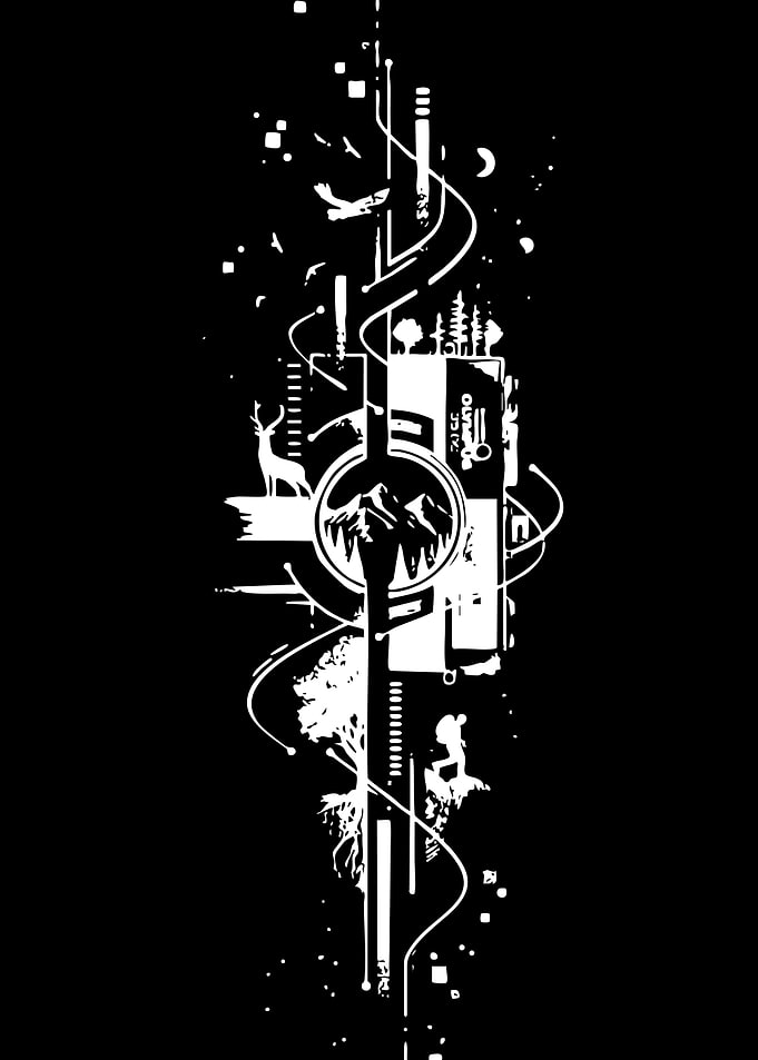 Abstract Nature and Technology Fusion