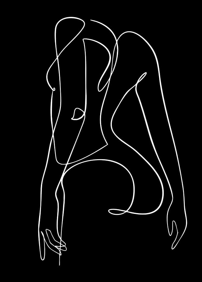 Minimalist Line Art of a Woman