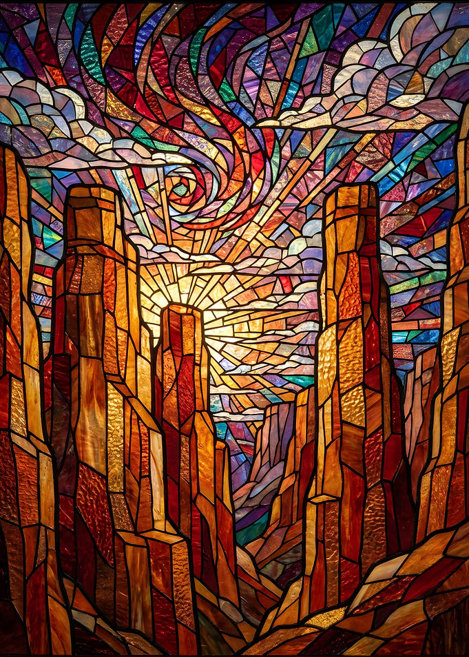 Stained Glass Canyon Sunrise