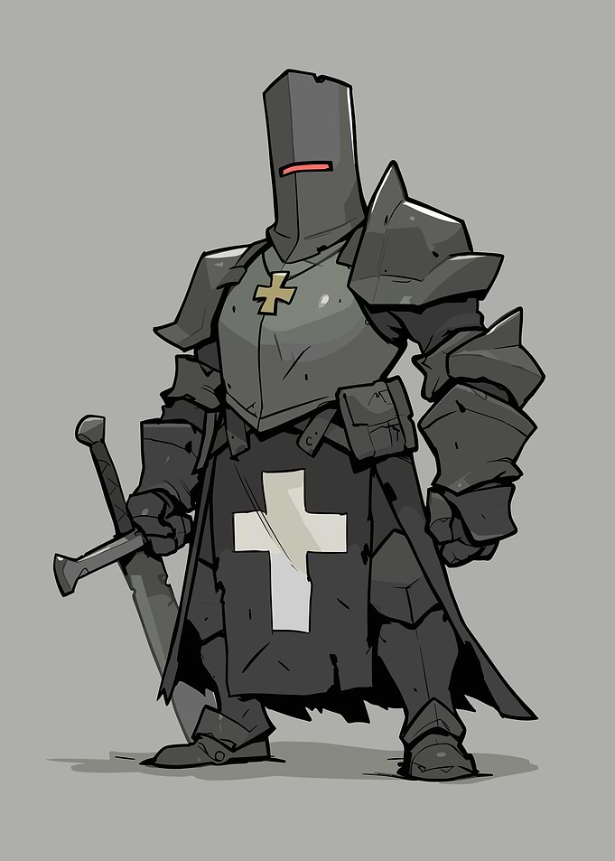 Knight with Sword and Cross