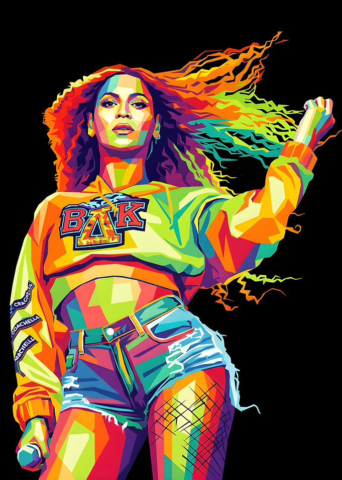Beyoncé Pop Art Portrait