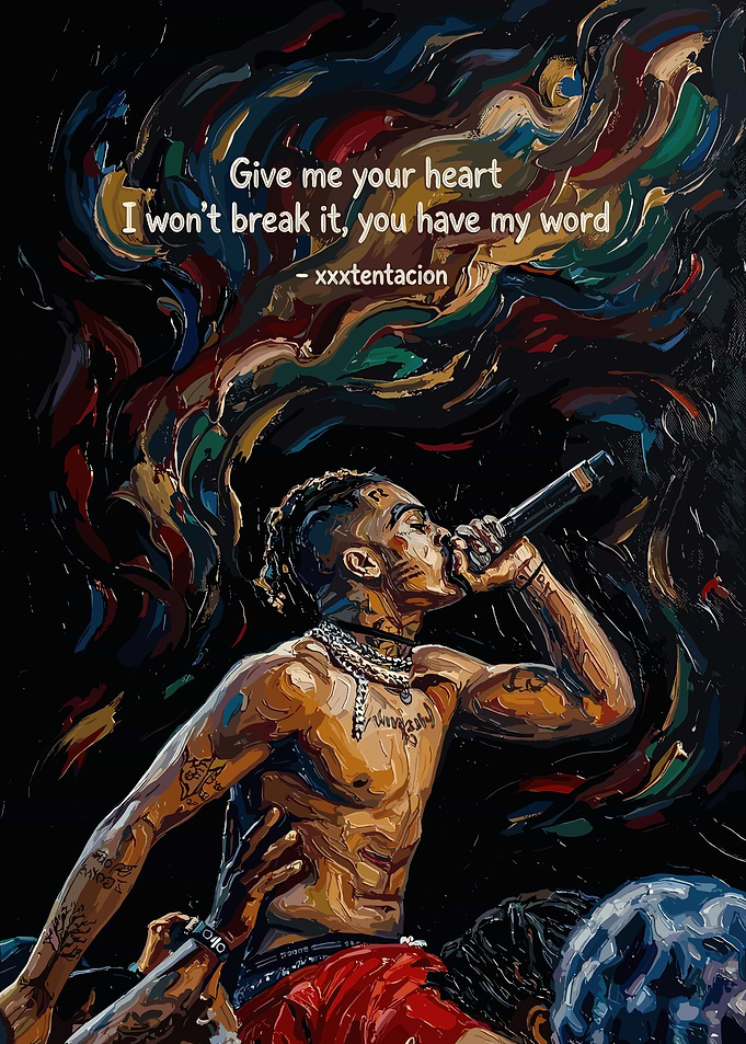 XXXTentacion Performing with Quote