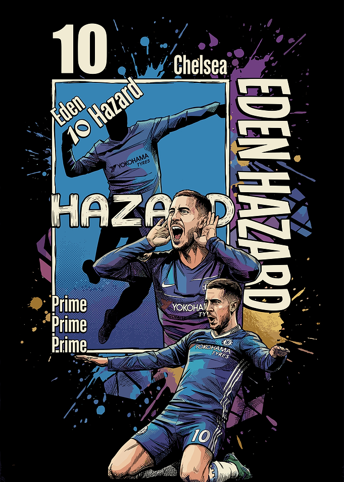 Eden Hazard Chelsea Football Art
