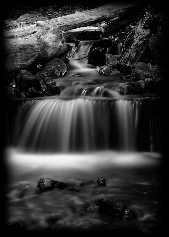 Waterfall - Black and White