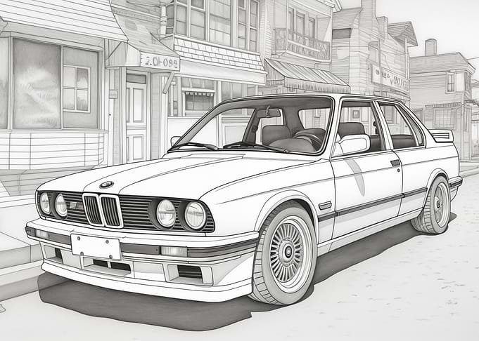 Classic BMW M3 Sketch art