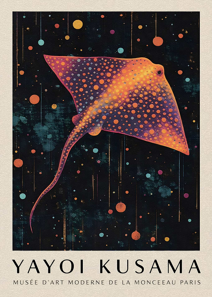 Yayoi Kusama Stingray Poster