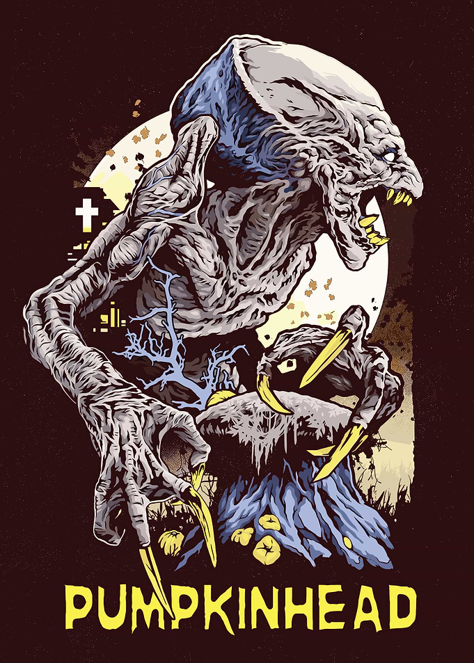Pumpkinhead Monster Illustration