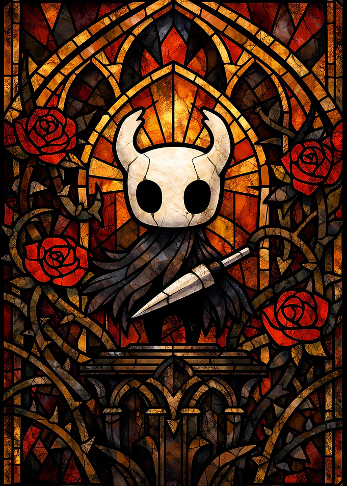 Hollow Knight Stained Glass Art