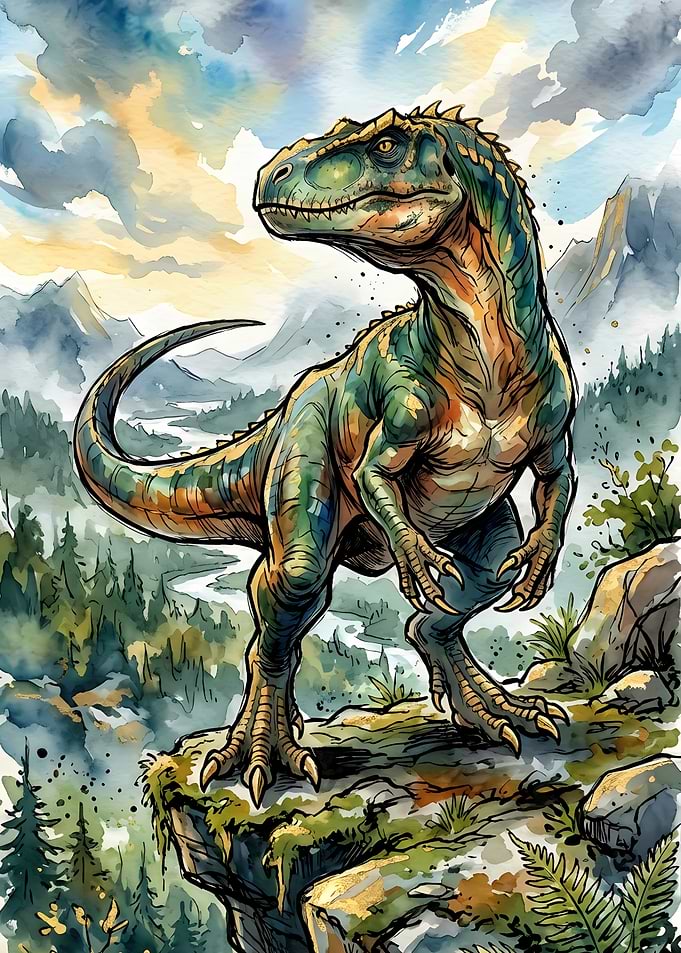 Dinosaur on a Cliff