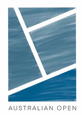 Australian Open Abstract Tennis Court