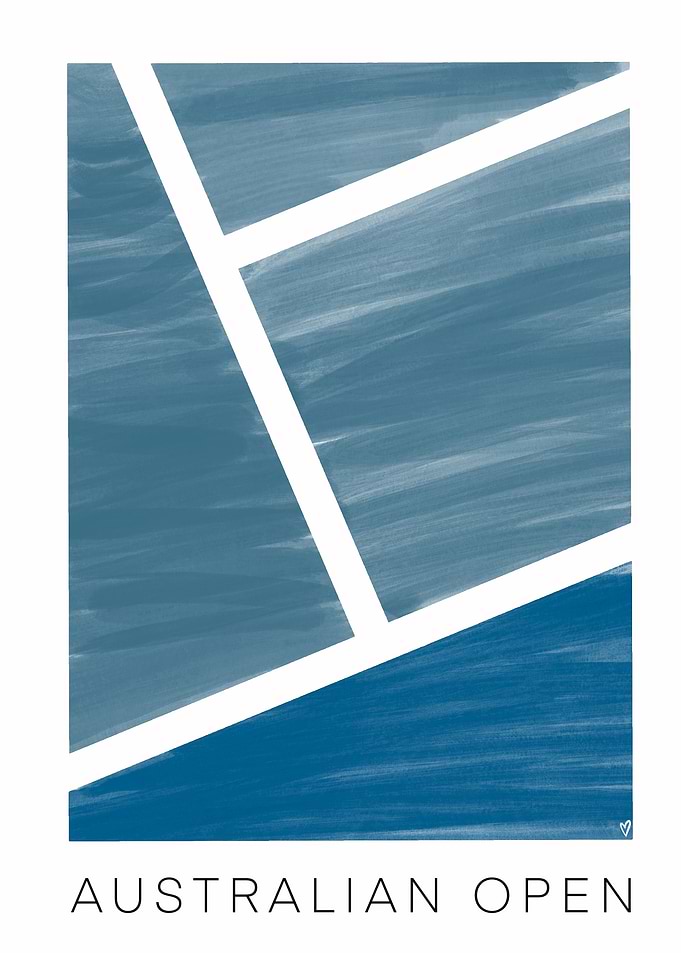 Australian Open Abstract Tennis Court