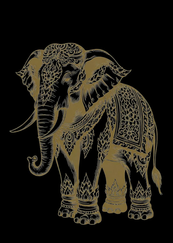 Ornate Elephant Illustration