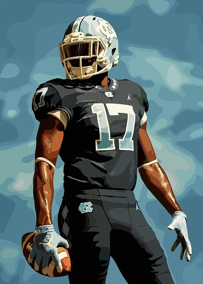Football Player with Number 17