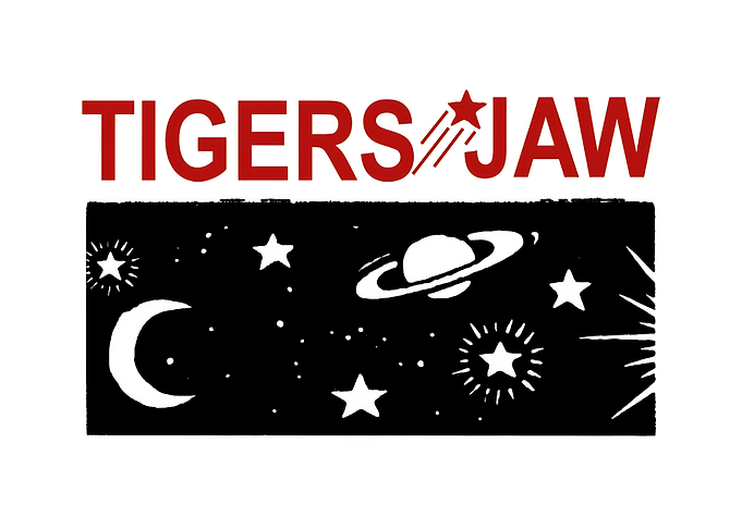Tigers Jaw logo with space theme
