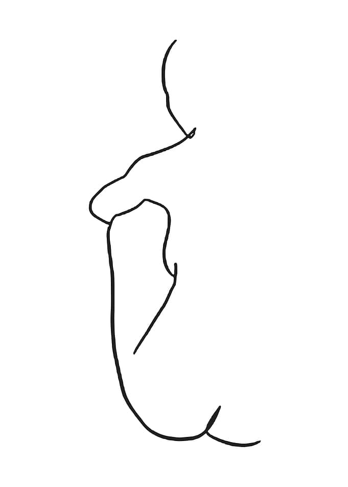 Minimalist Line Art of a Person