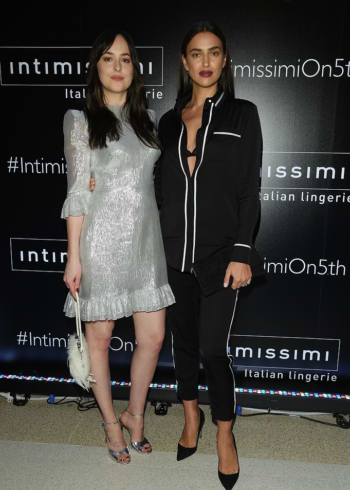 Dakota Johnson and Irina Shayk at Intimissimi Event