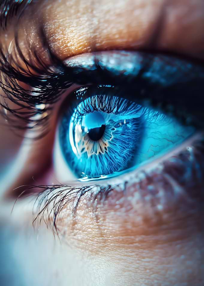 Extreme Close-up of a Blue Eye