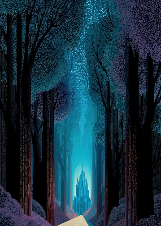 Enchanted Forest Path to a Castle