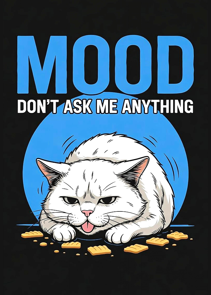 Lazy Cat with Cookies