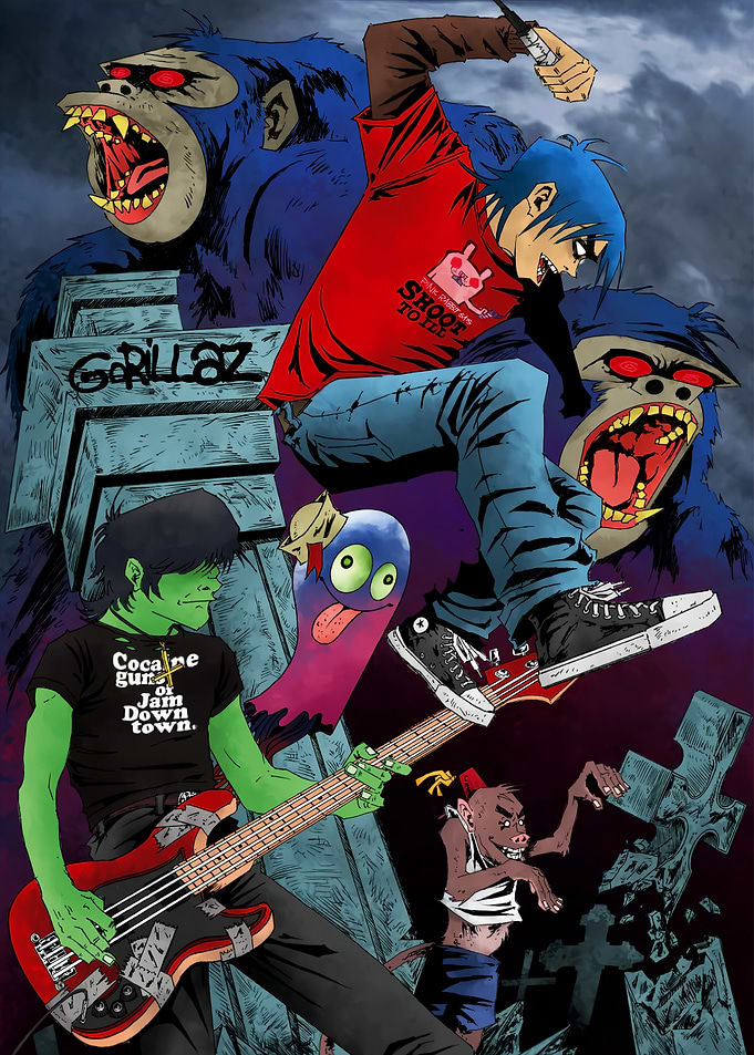 Gorillaz Band with Monsters