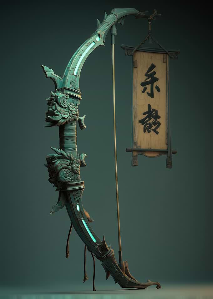 Ornate Ancient Dragon Bow