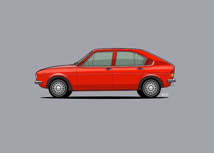 Alfasud car illustration