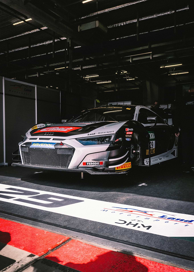 Audi R8 LMS GT3 Race Car in Pit Lane