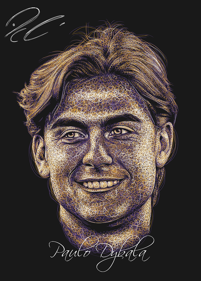 Paulo Dybala Portrait Art