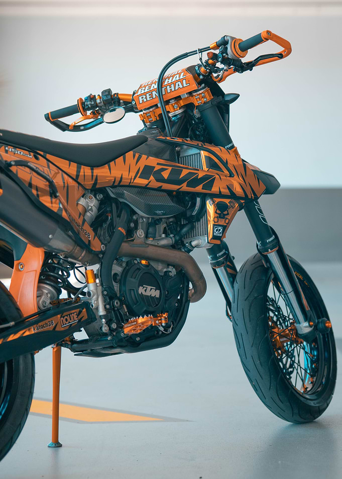 Custom KTM Supermoto Motorcycle