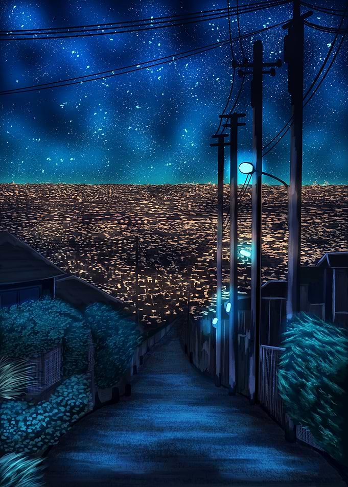Nighttime Cityscape Alleyway