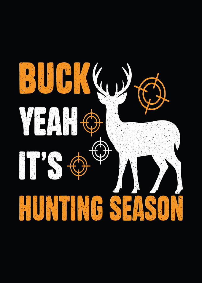 Deer hunting decor - Funny 'Buck Yeah, It’s Hunting Season' hunter wall art for lodge and cabin