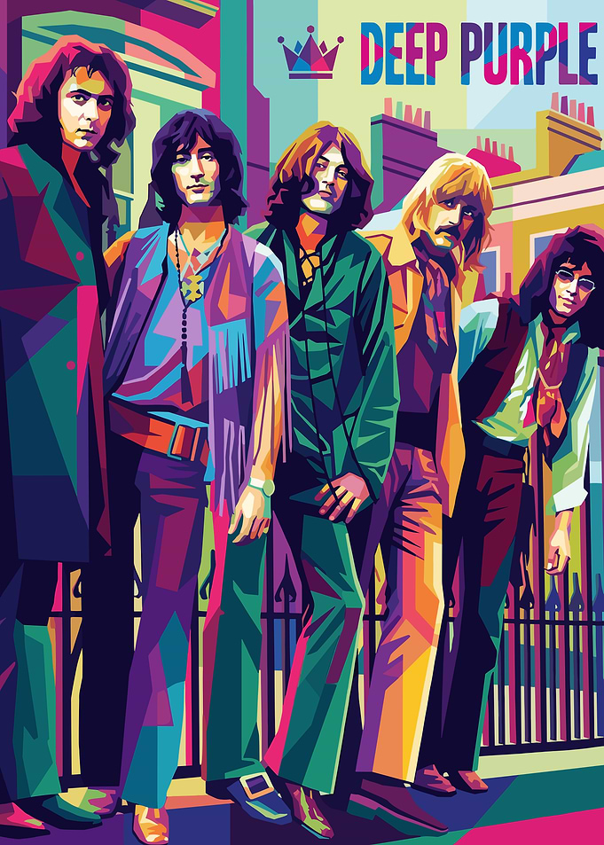 Deep Purple Band Pop Art