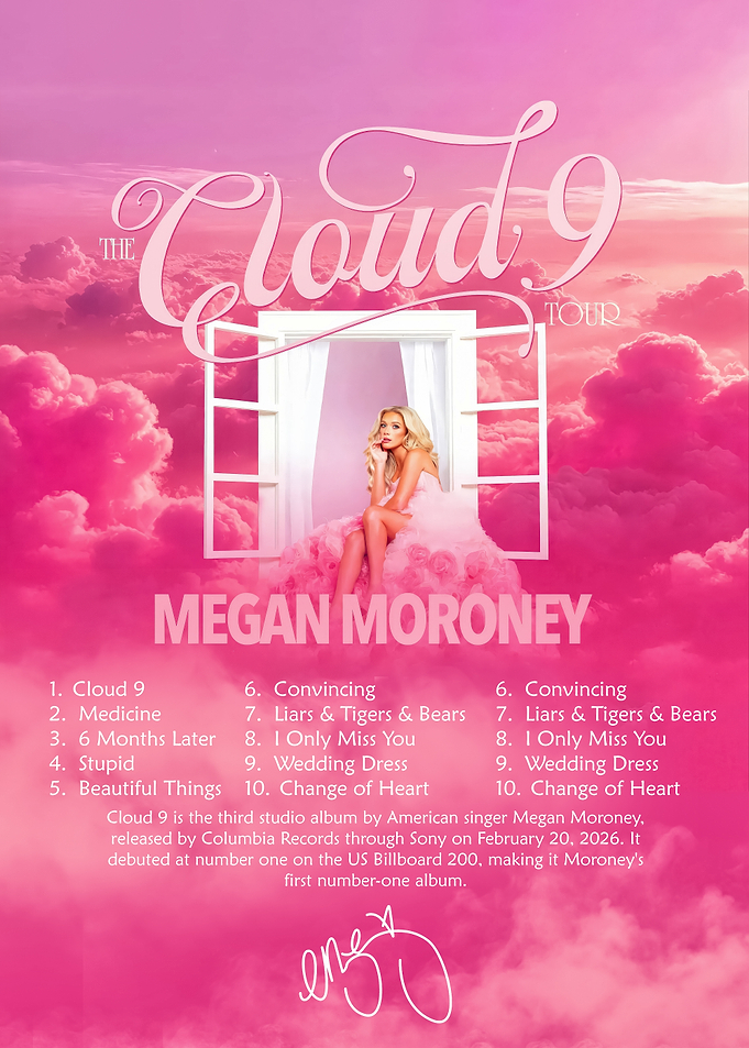 Megan Moroney Cloud 9 Tour Poster