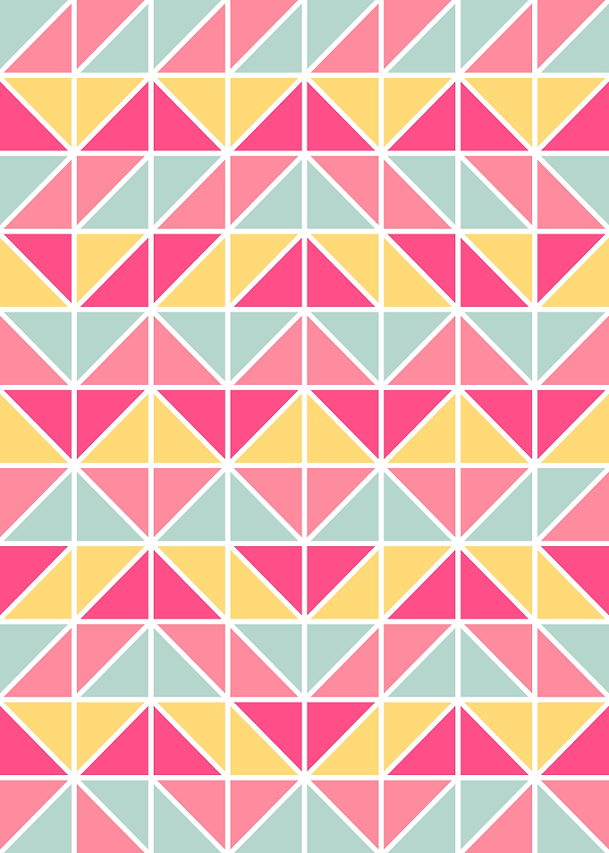 Modern Geometric Triangle Mosaic