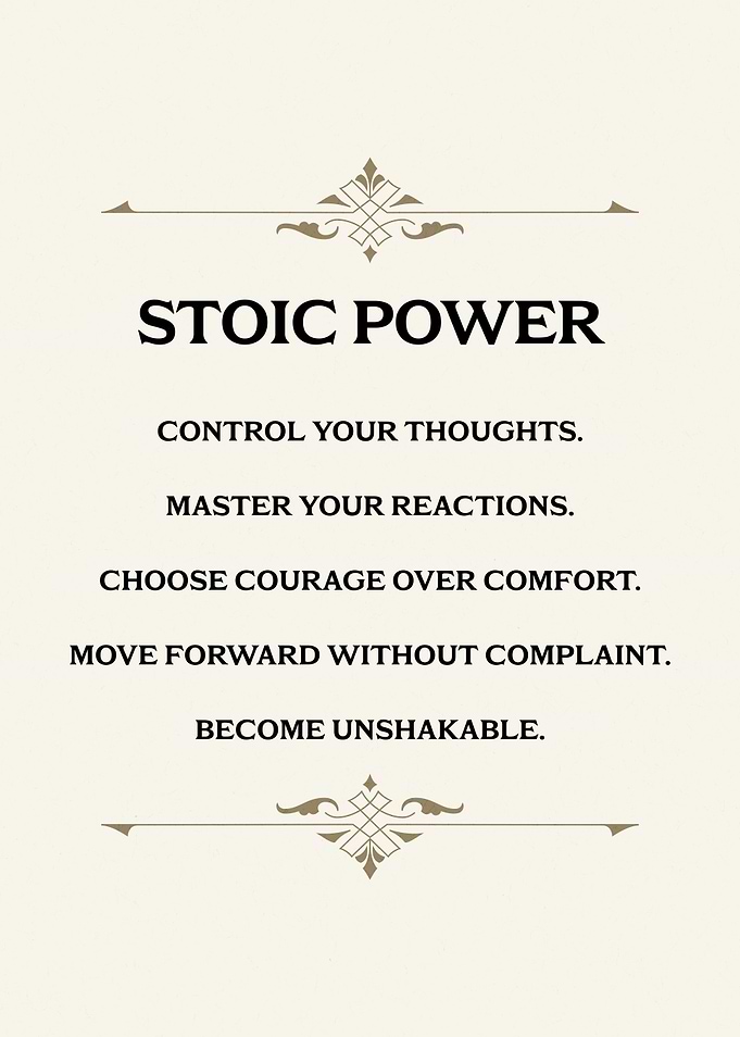 Stoic Power Motivational Quote