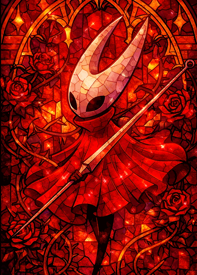 Hornet in Stained Glass Style