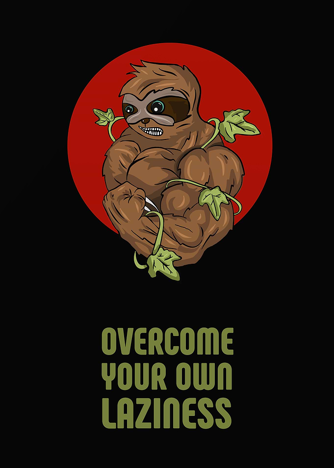 Muscular Sloth Overcoming Laziness