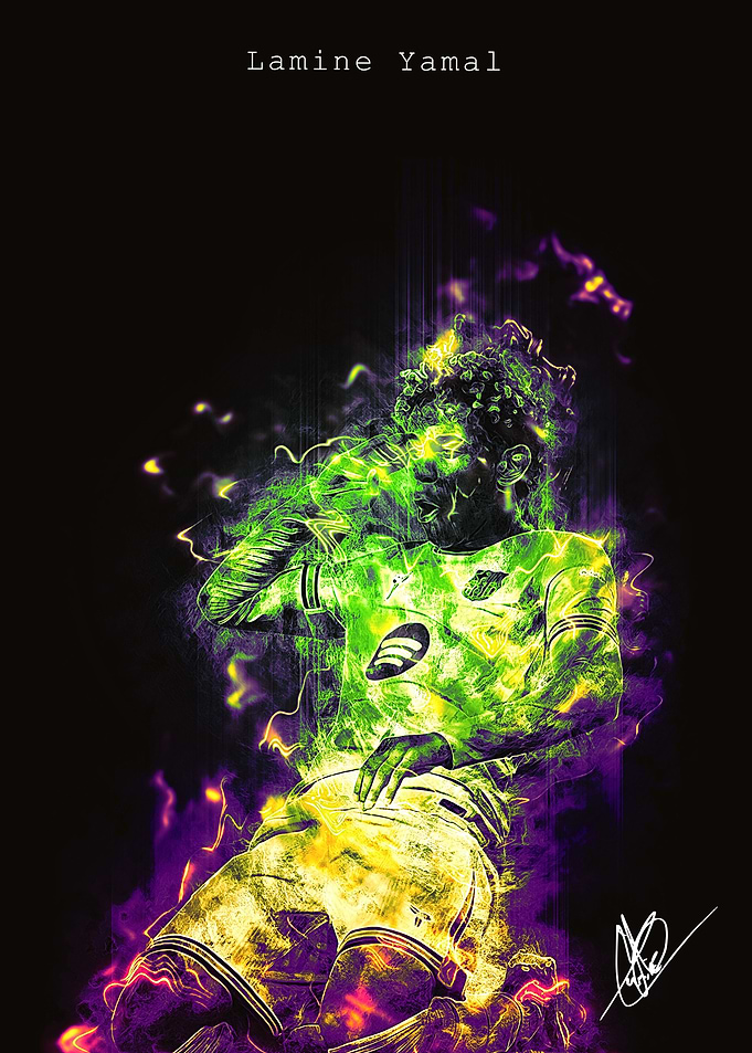 Lamine Yamal Soccer Player Art