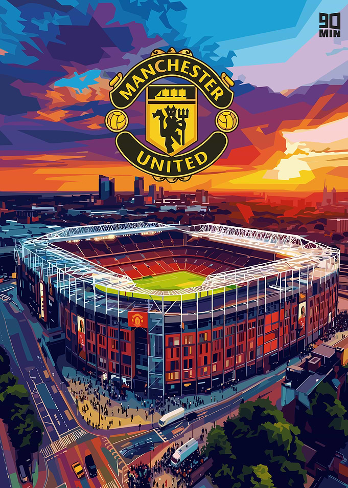 Manchester United Stadium at Sunset