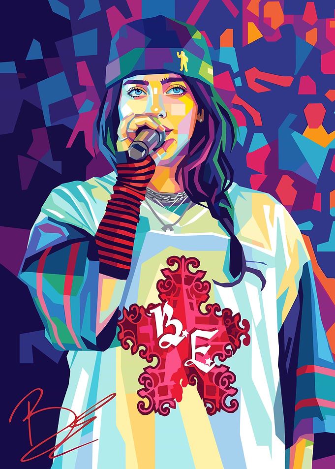 Billie Eilish Pop Art Portrait