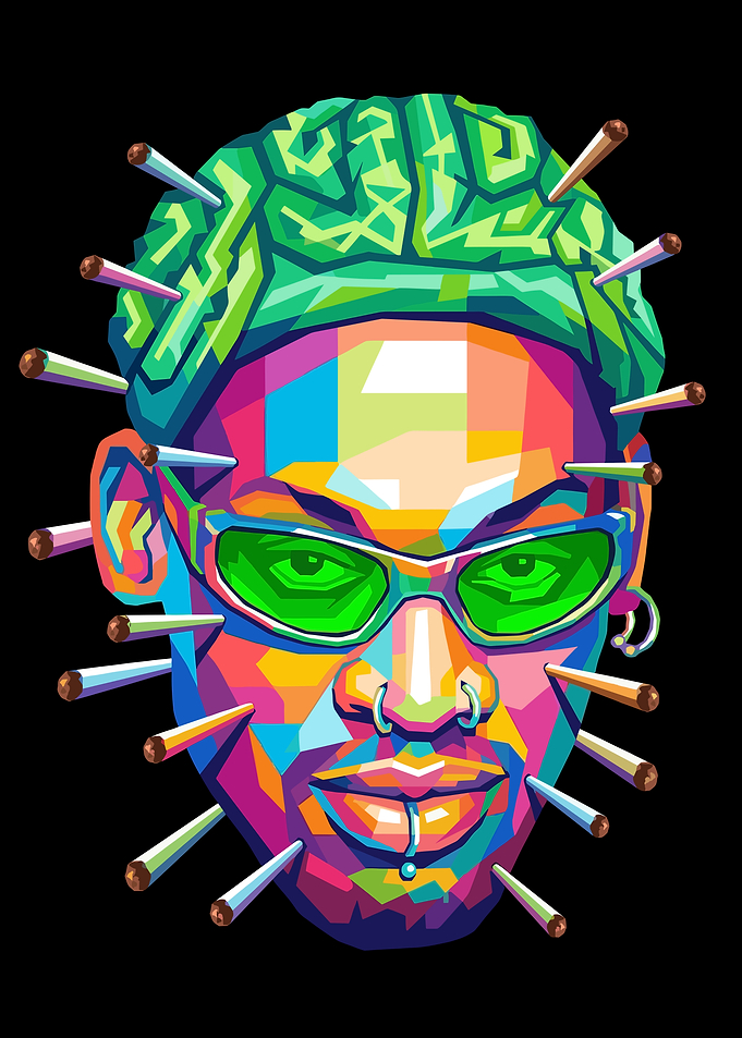 ASAP Rocky Colorful Portrait with Cigarettes