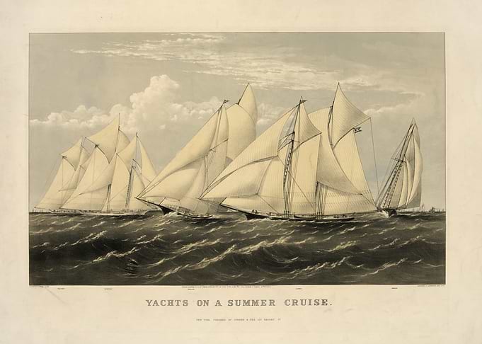Yachts on a Summer Cruise
