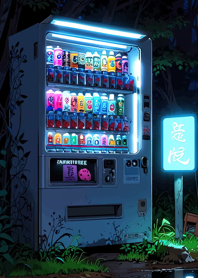 Vending Machine in a Dark Forest