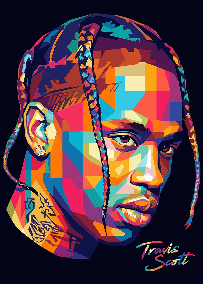 Travis Scott Pop Art Portrait